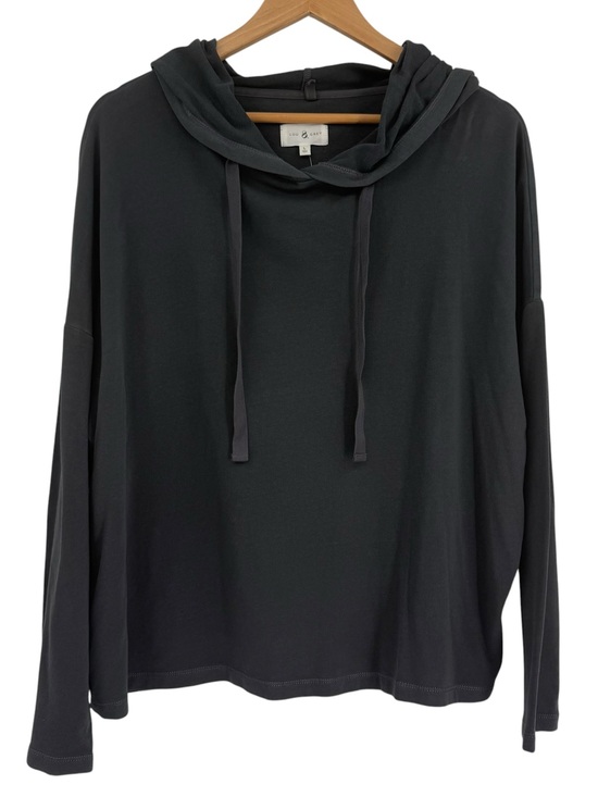 Lou & Grey Tops - Lou & Grey NWT Womens Gray Oversized Hoodie Top Size L Long Sleeves Mid Weight